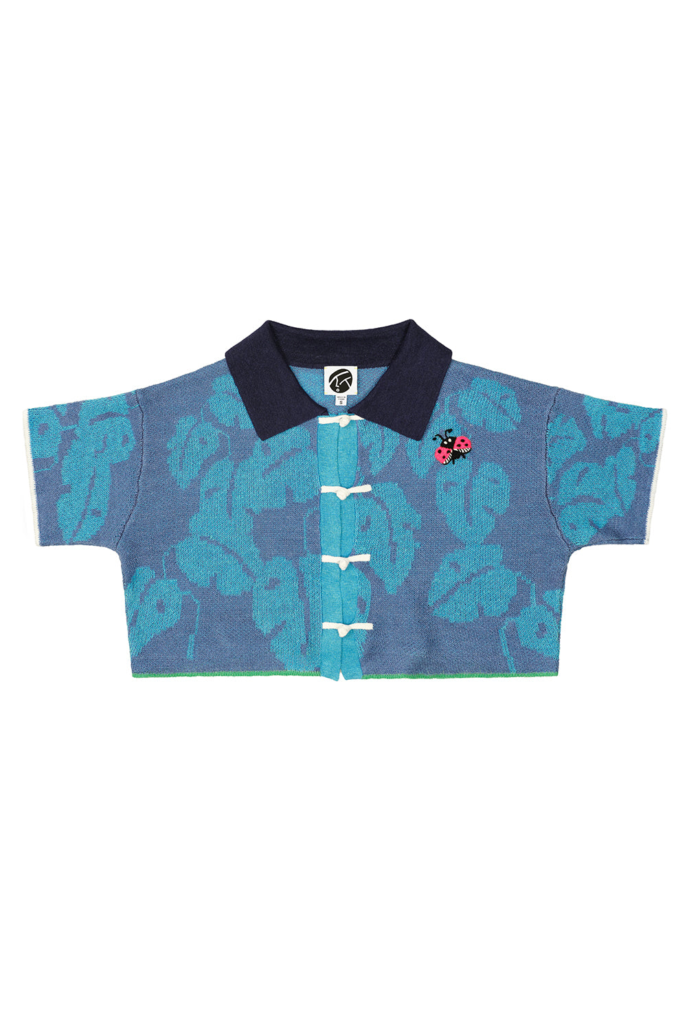 Monstera Boxy Cropped Short Sleeve Shirt