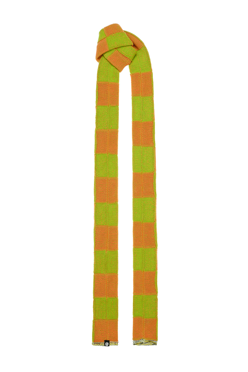 Embellished Check Skinny Scarf