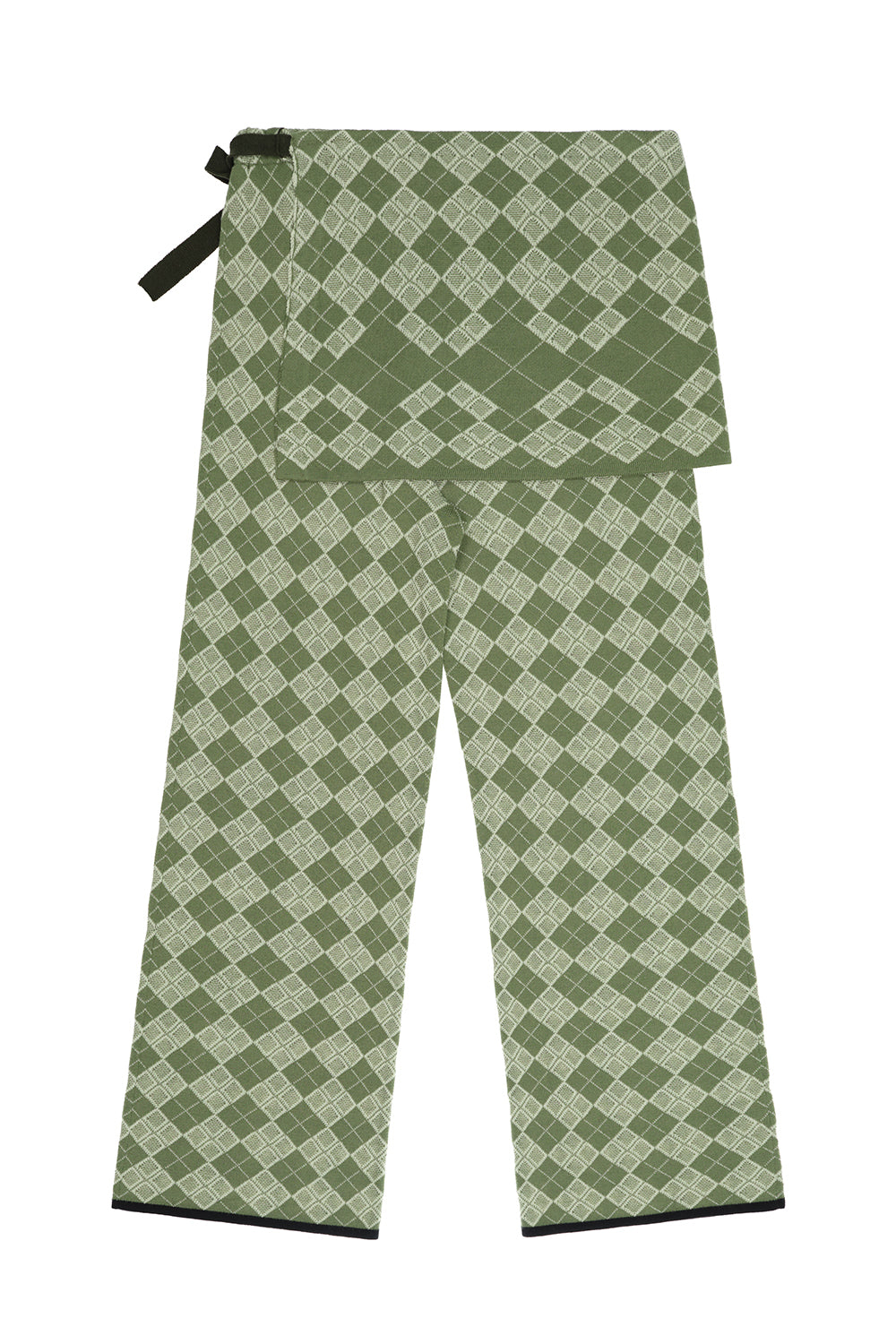 Argyle Double Layer Apron with Pant