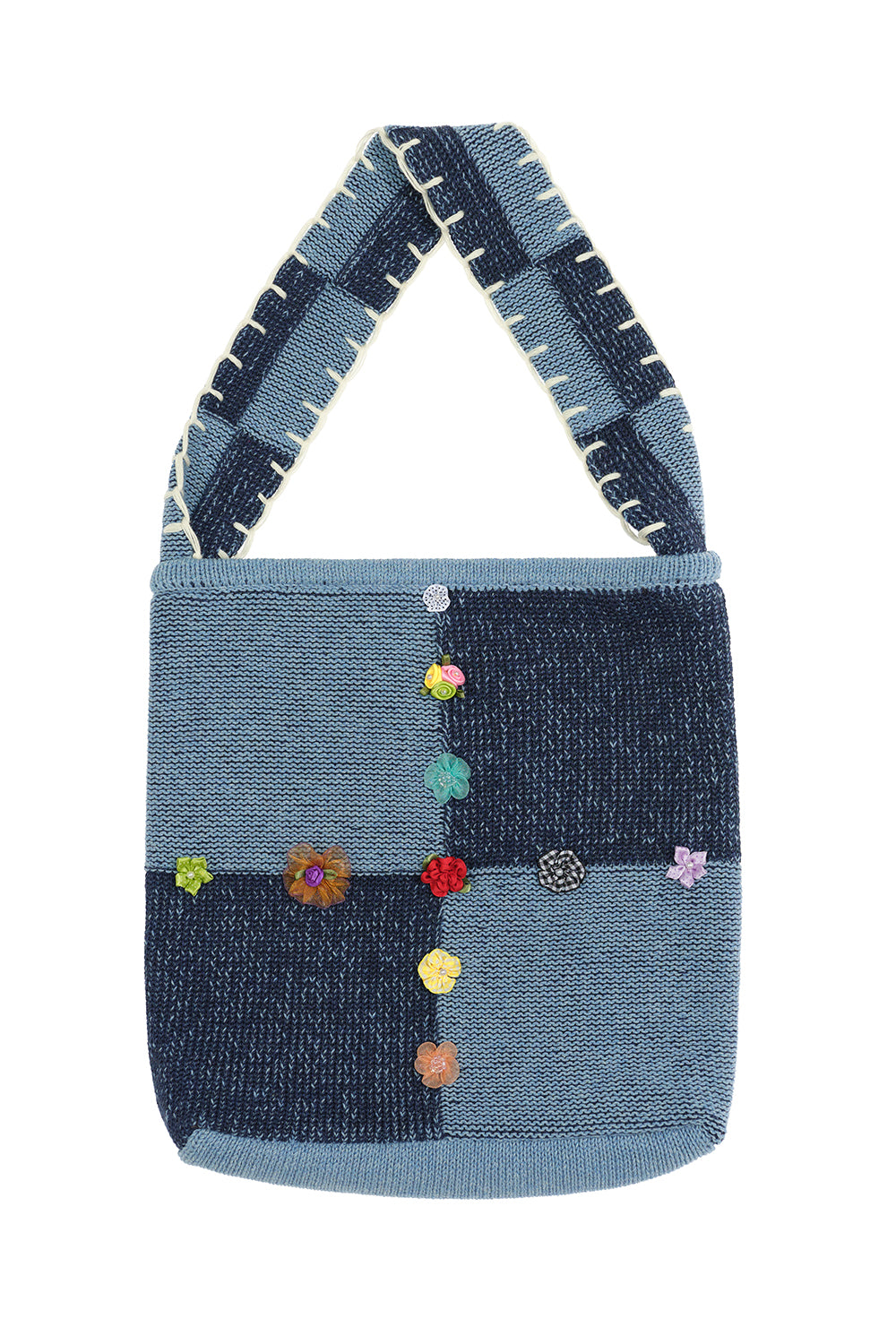 Embellished Check Tote