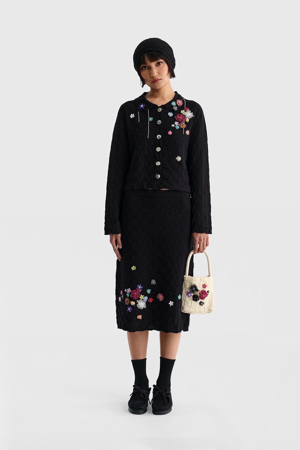 Floral Check Shrunken Work Jacket
