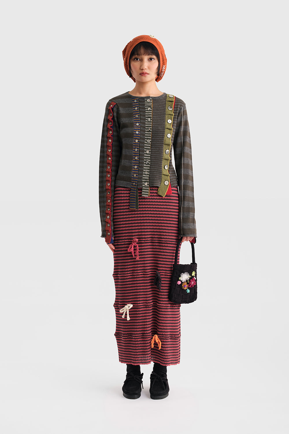 Mismatch Multi Placket Cardigan