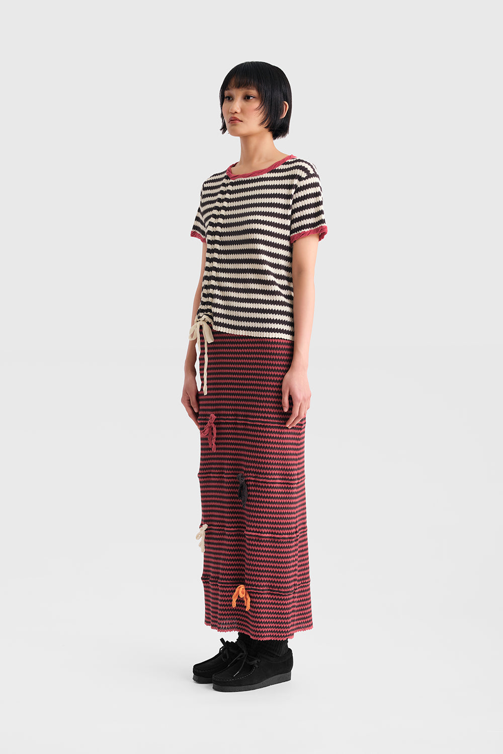 Bow Zigzag Stripe SS Tee