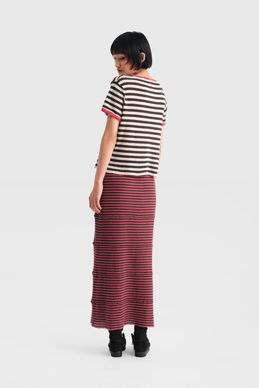 Bow Zigzag Stripe SS Tee
