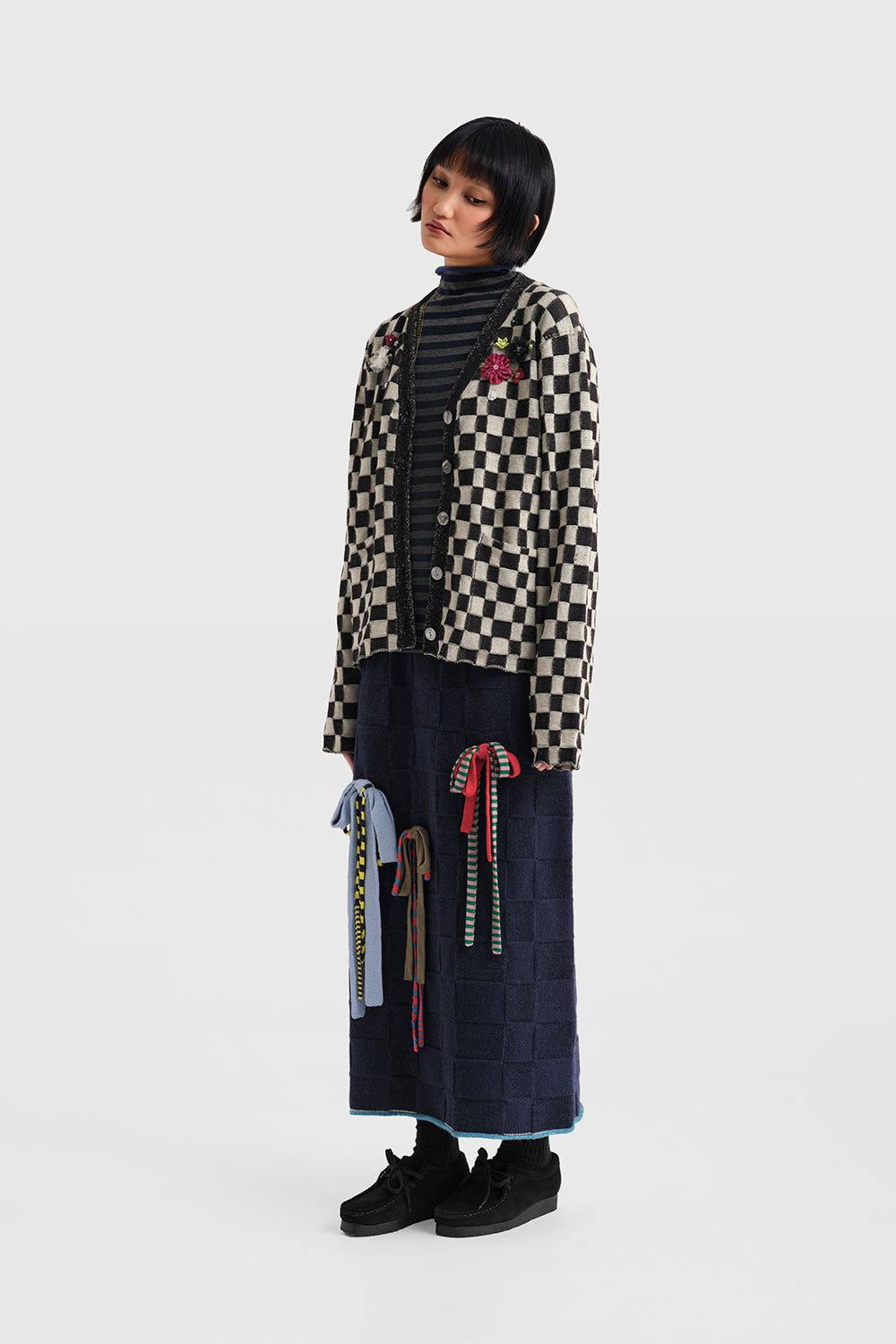Multi Bows Midi Skirt