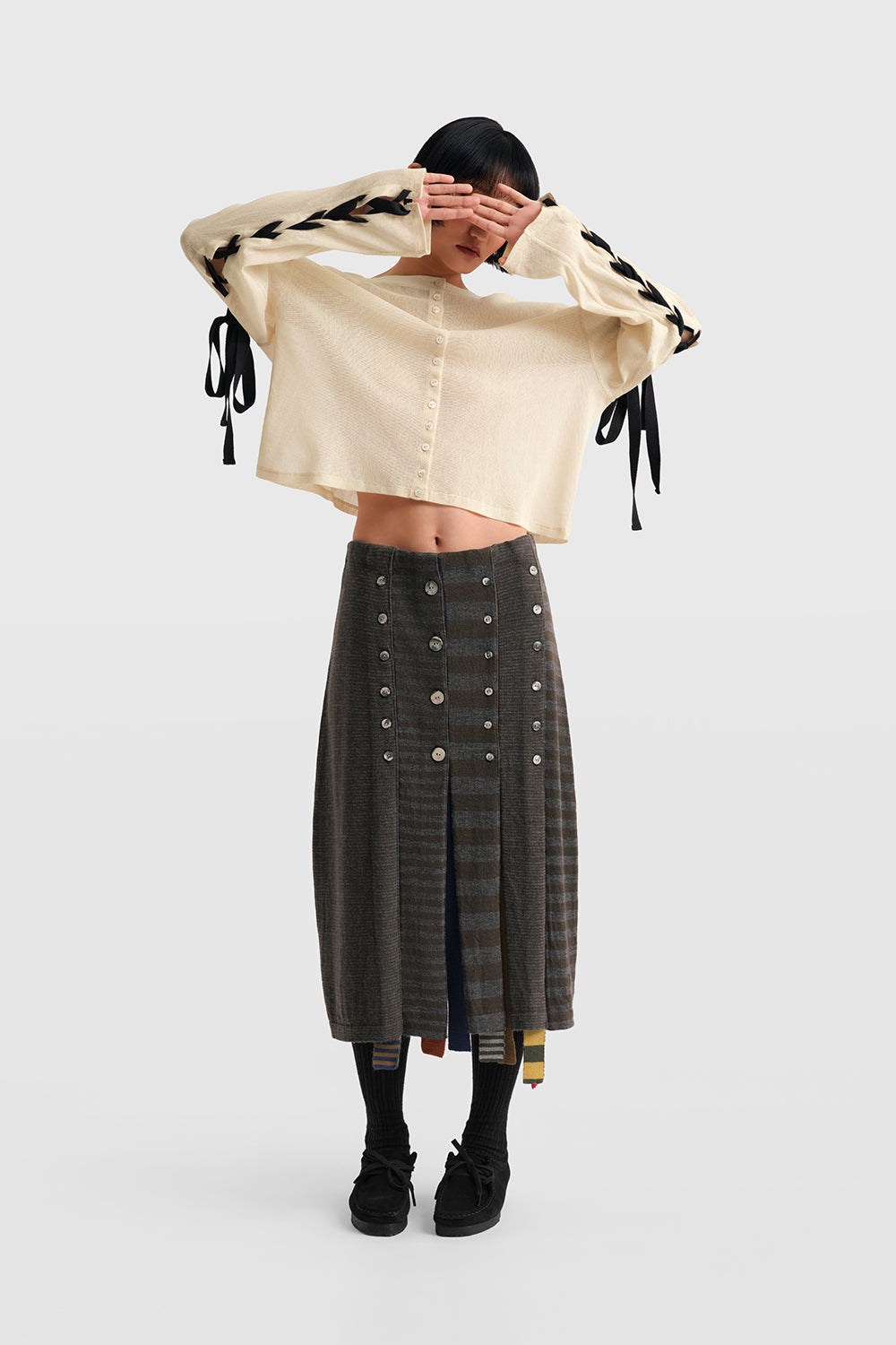 Mismatch Shift Skirt