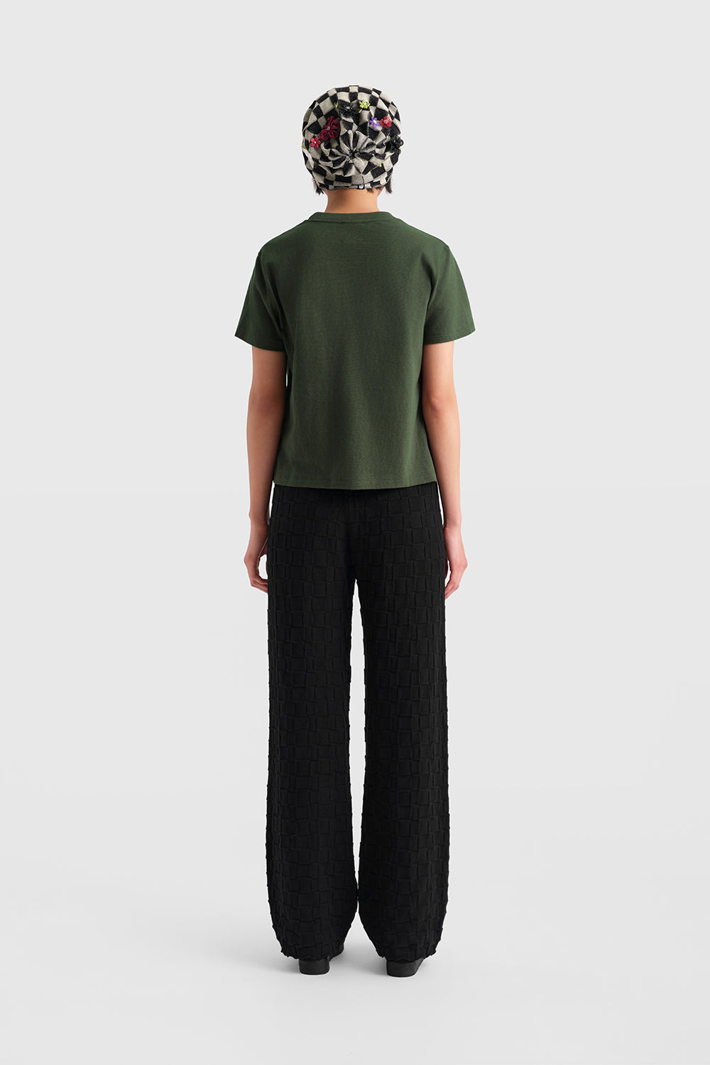 Floral Check Easy Pant