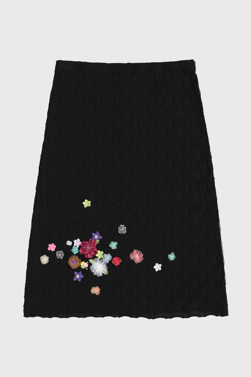 Floral Check Pencil Skirt