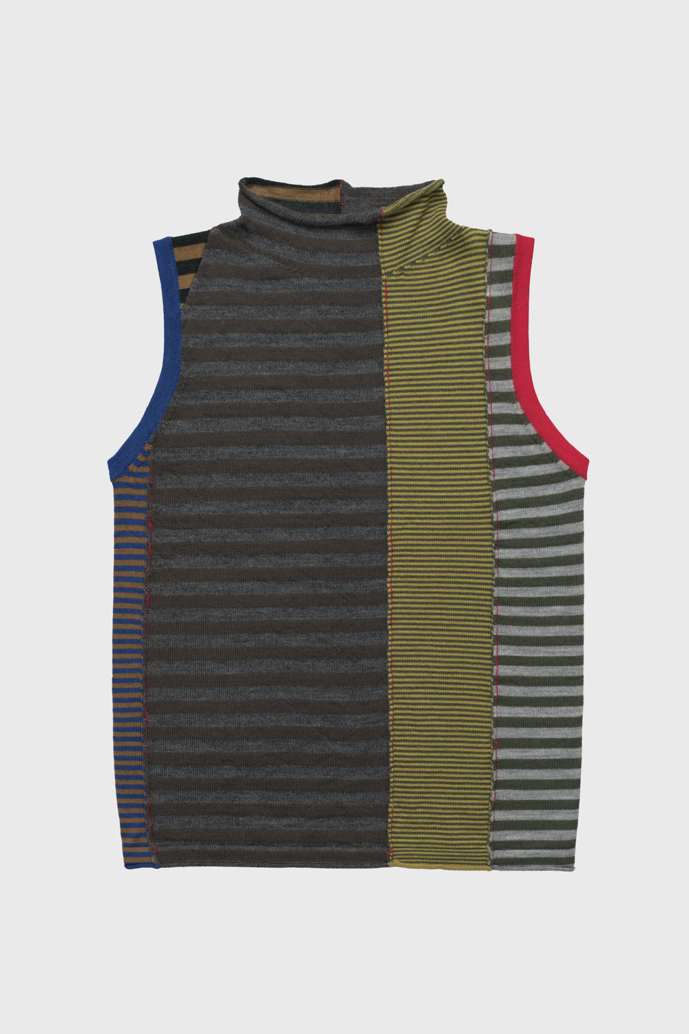 Mismatched Stripe Mockneck Tank