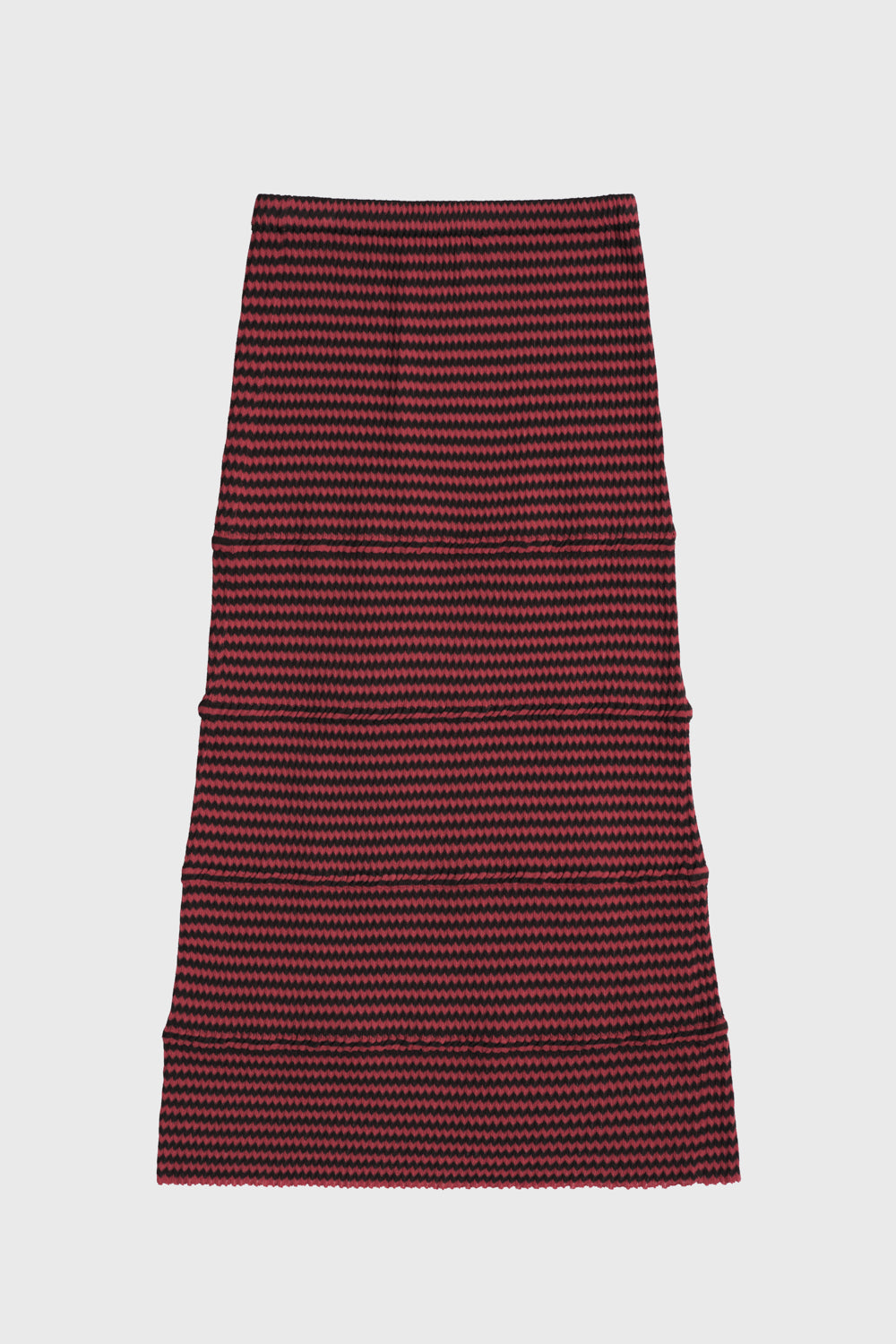 Bow Zigzag Stripe Maxi Skirt