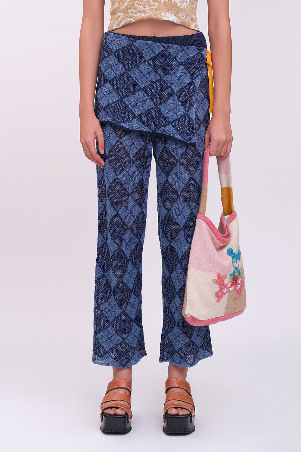 Argyle Easy Beach Pant with Apron Set