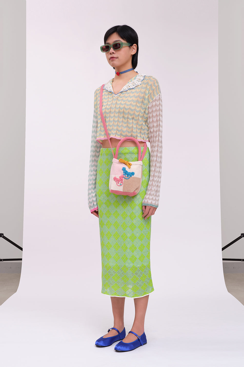 Tong Ruffle Long Sleeve Crop Top