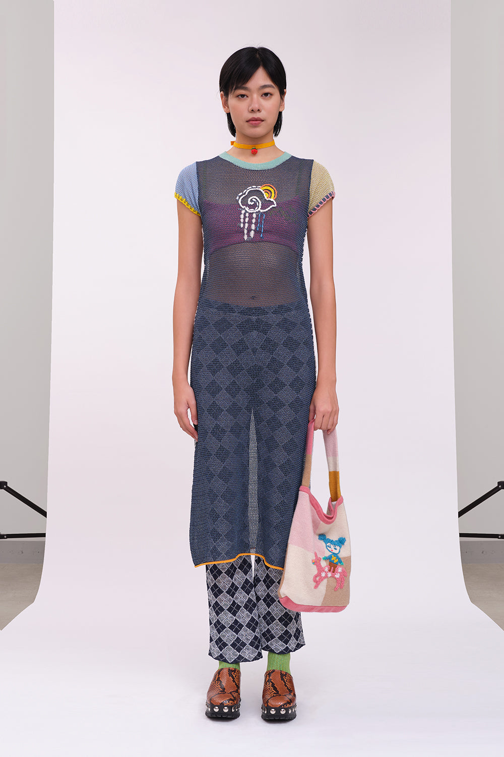 Netty Cloud Short Sleeve Maxi Dress