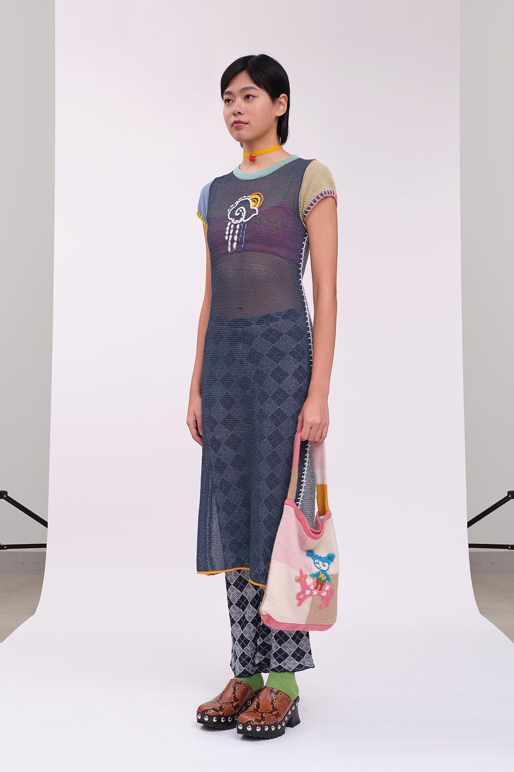 Netty Cloud Short Sleeve Maxi Dress