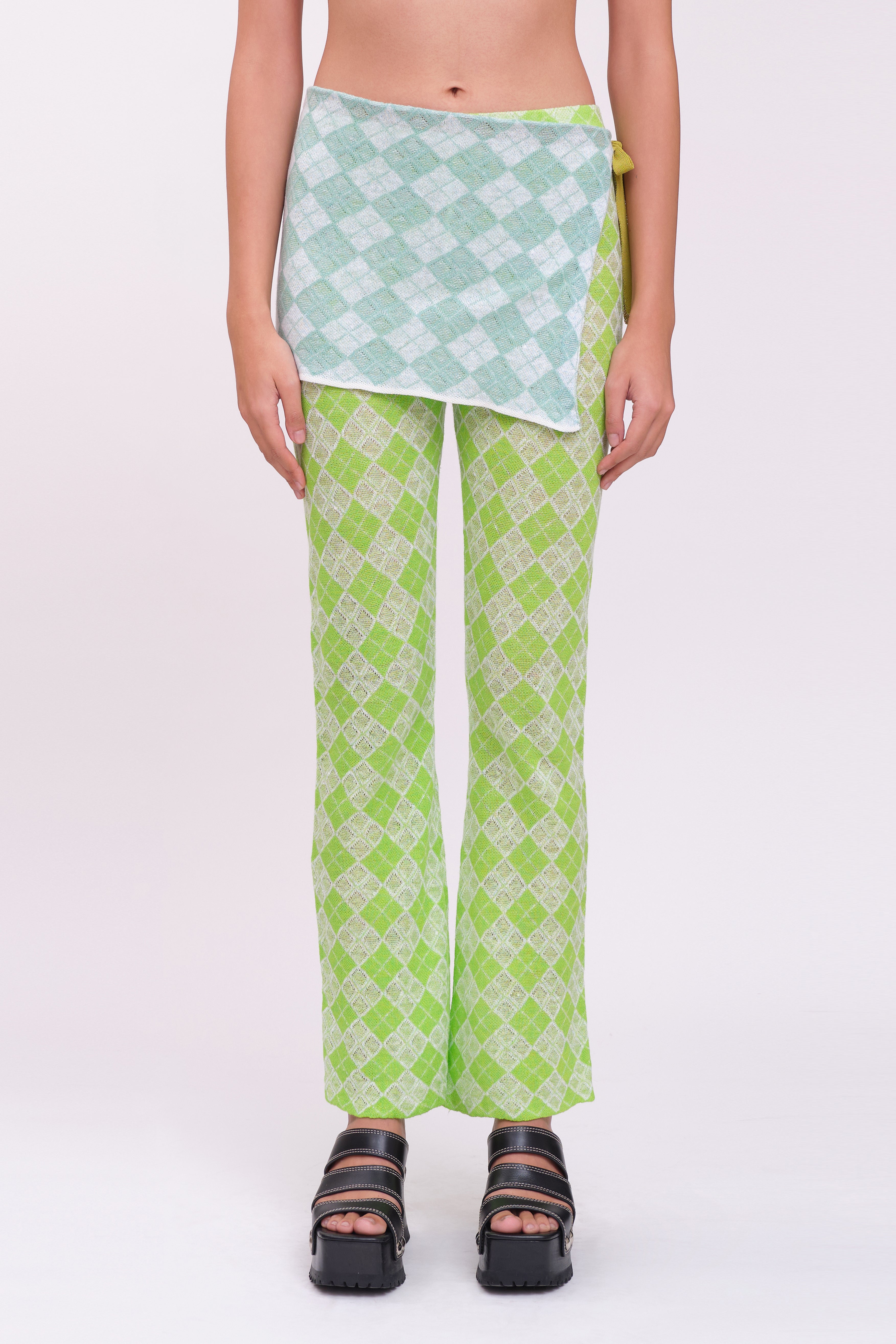 Argyle Slim Beach Pant with Apron Set