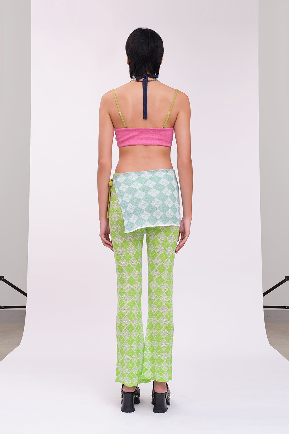 Argyle Slim Beach Pant with Apron Set