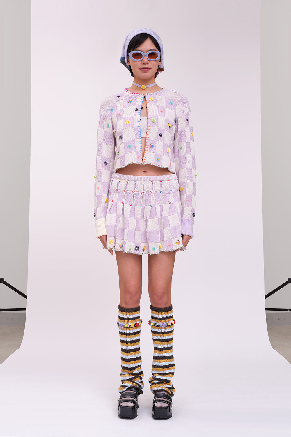 Plaited Check Jacket