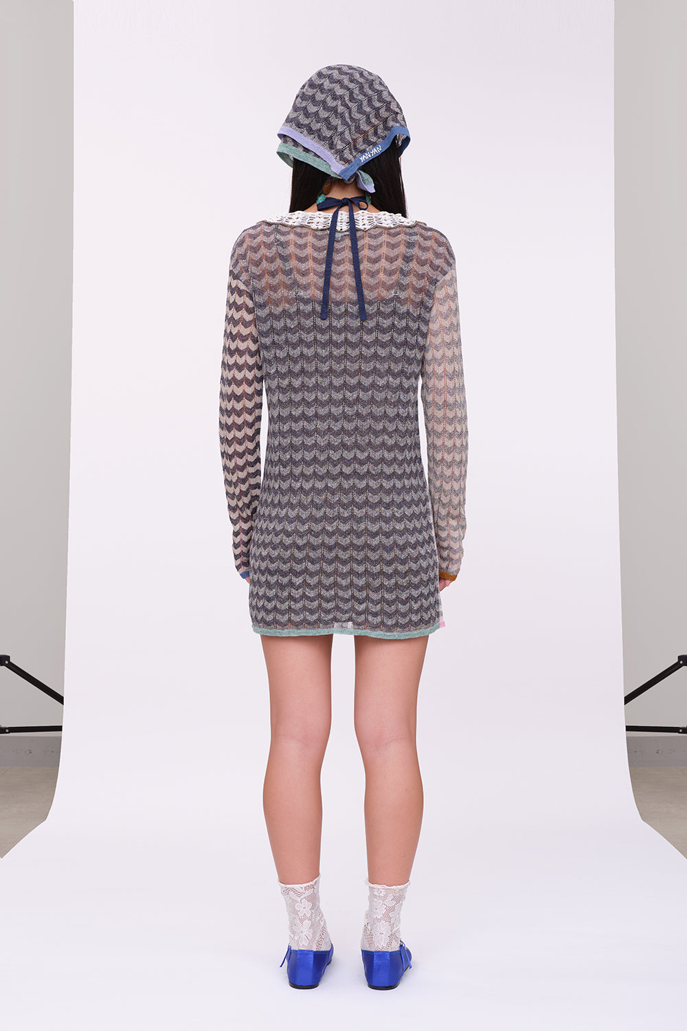 Tong Ruffle Long Sleeve Mini Dress