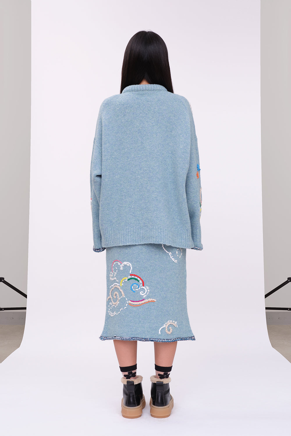 Cloud Knee Length Skirt
