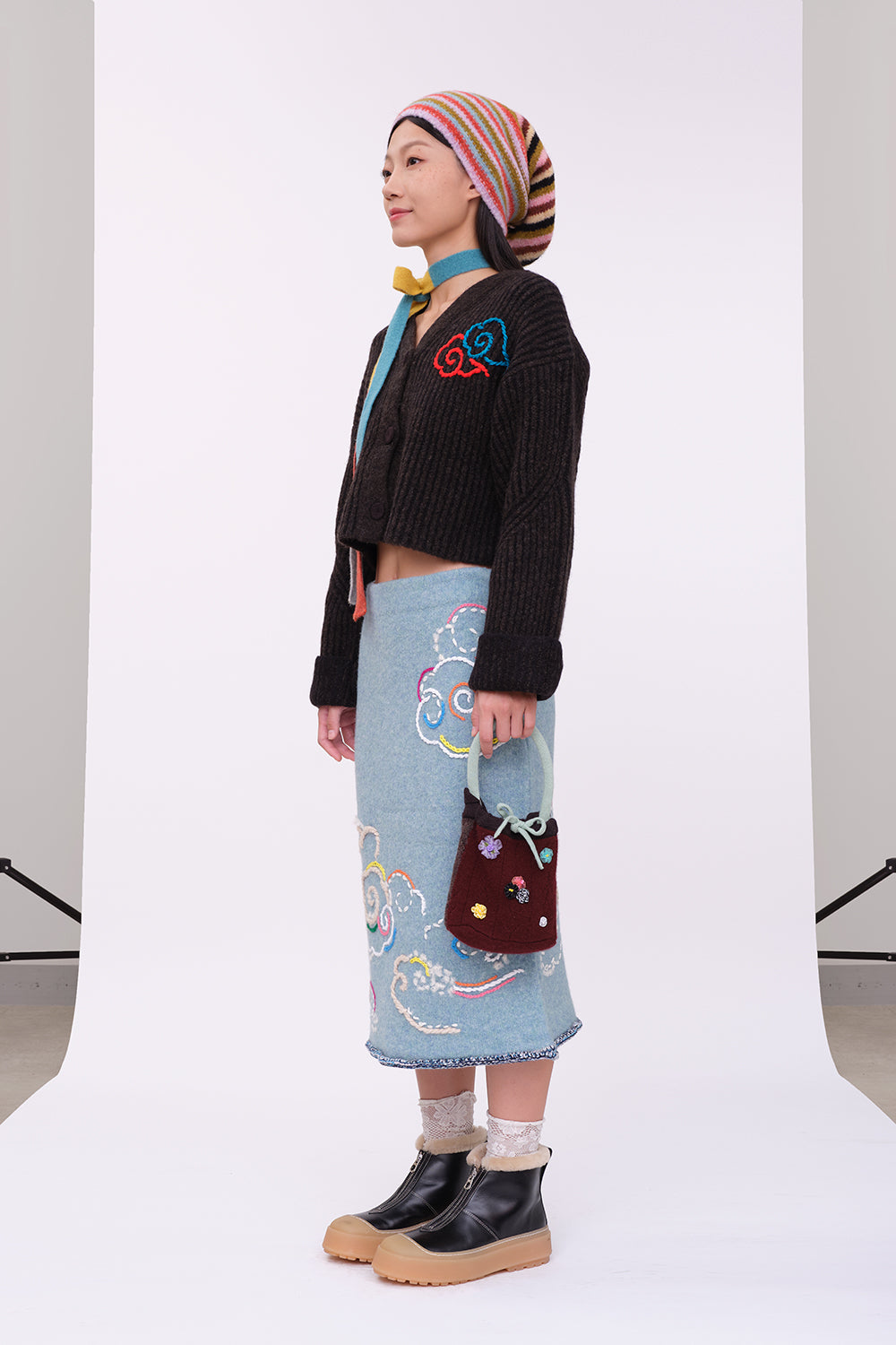 Cloud Knee Length Skirt