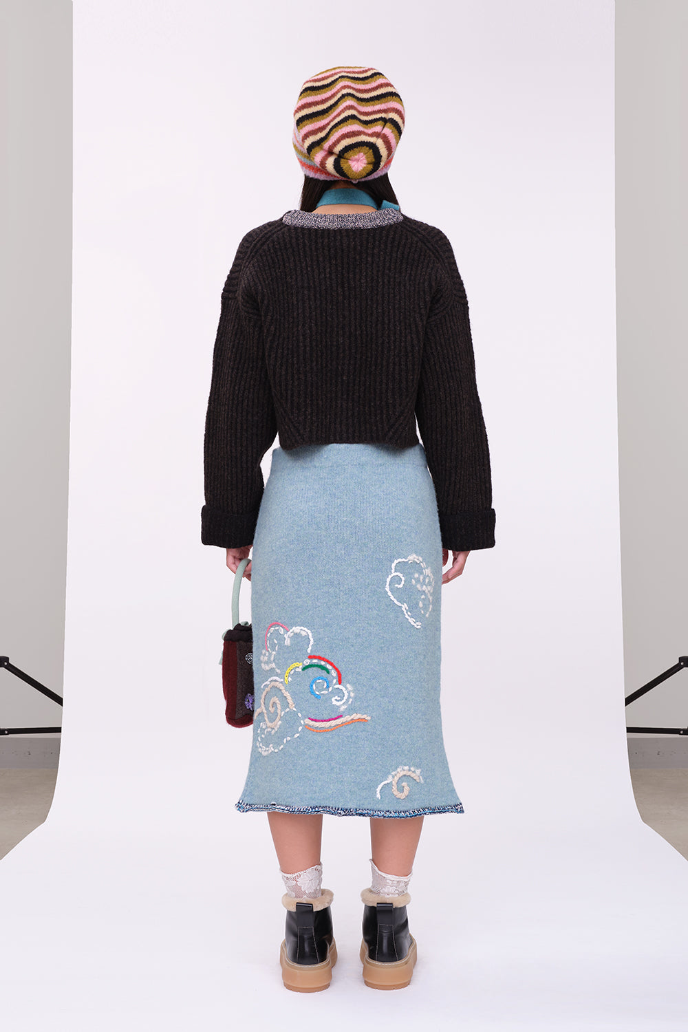 Cloud Knee Length Skirt
