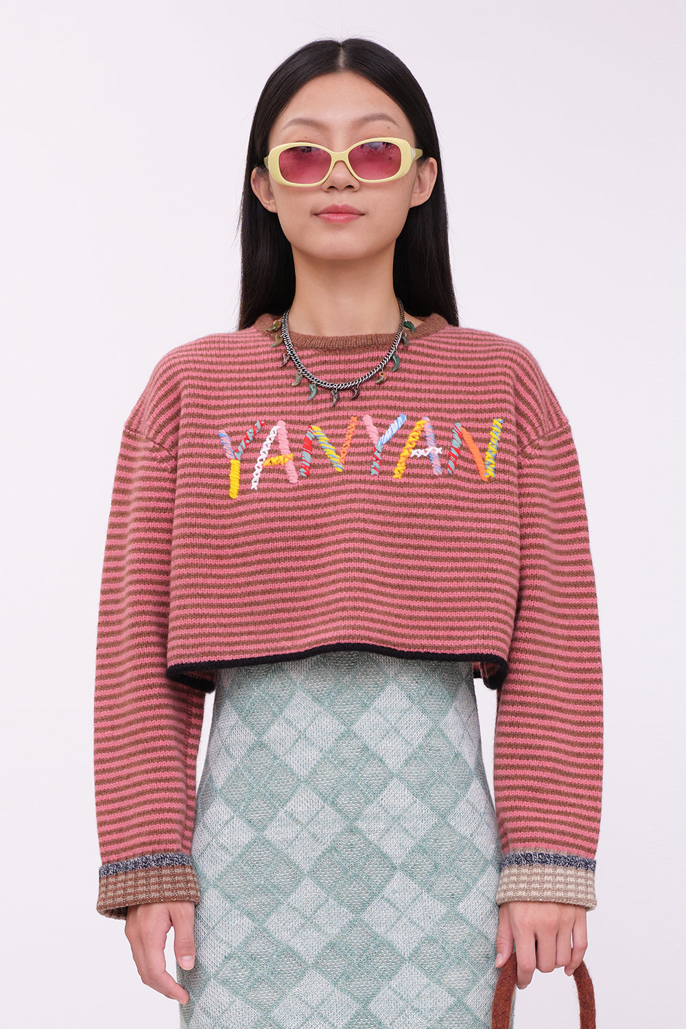 Logo Cropped Crew Pullover