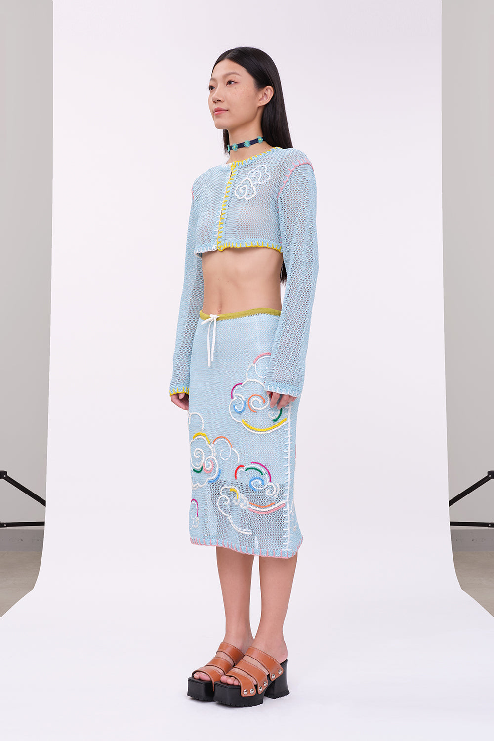 Netty Cloud Pencil Skirt