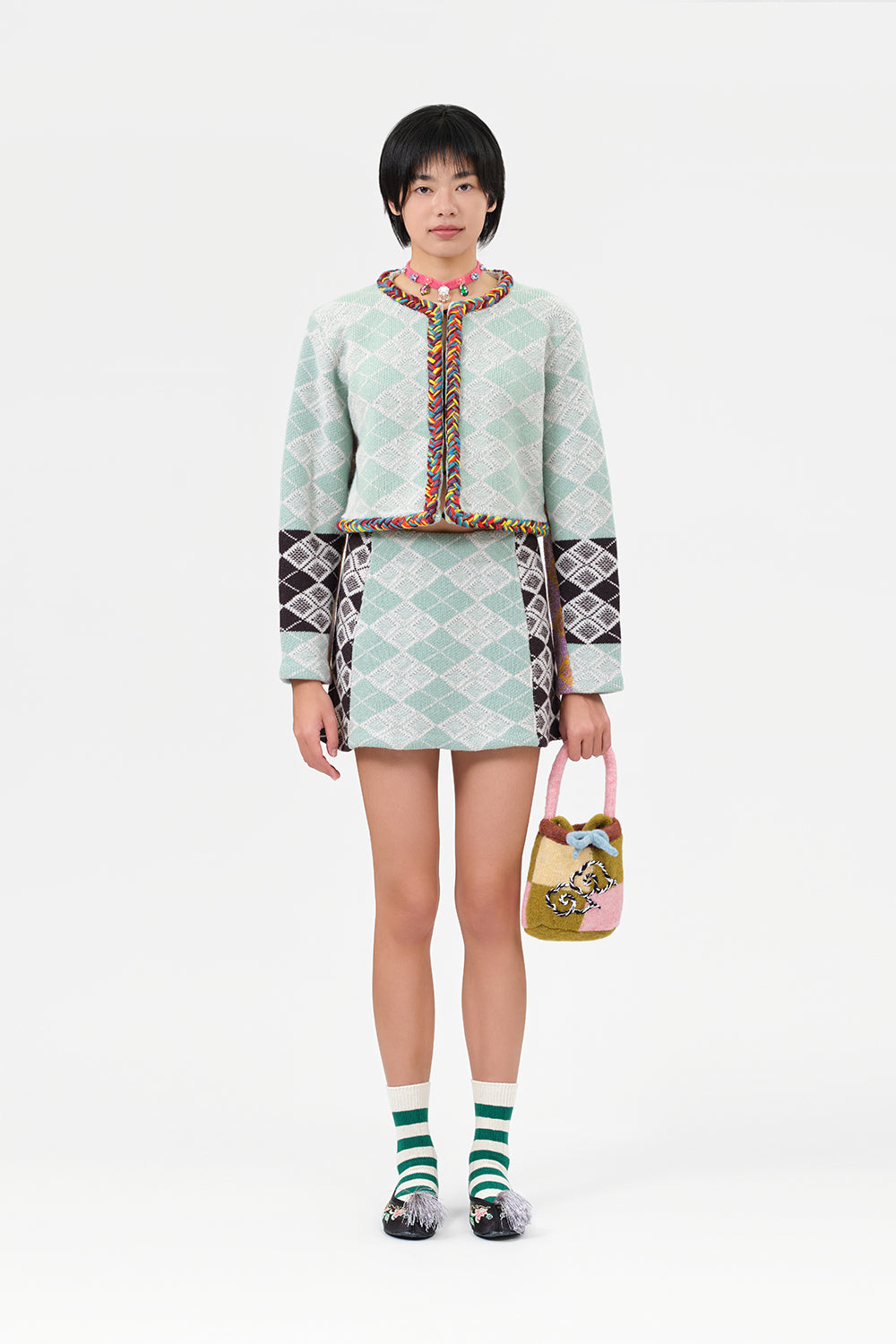 Argyle Braided Jacket