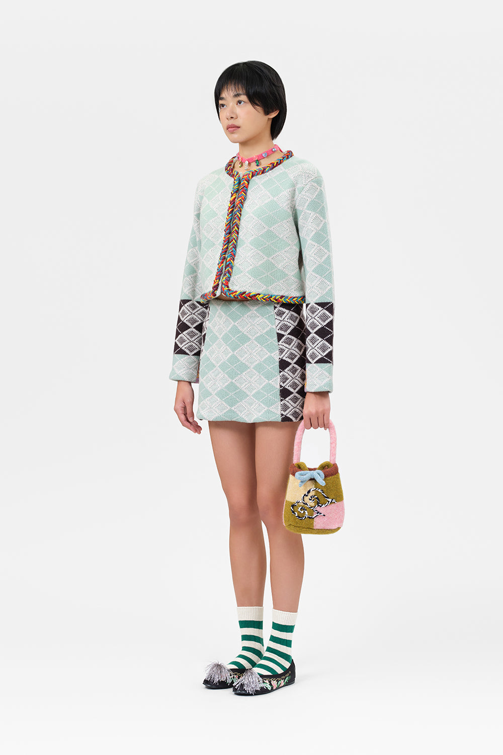Argyle Braided Jacket