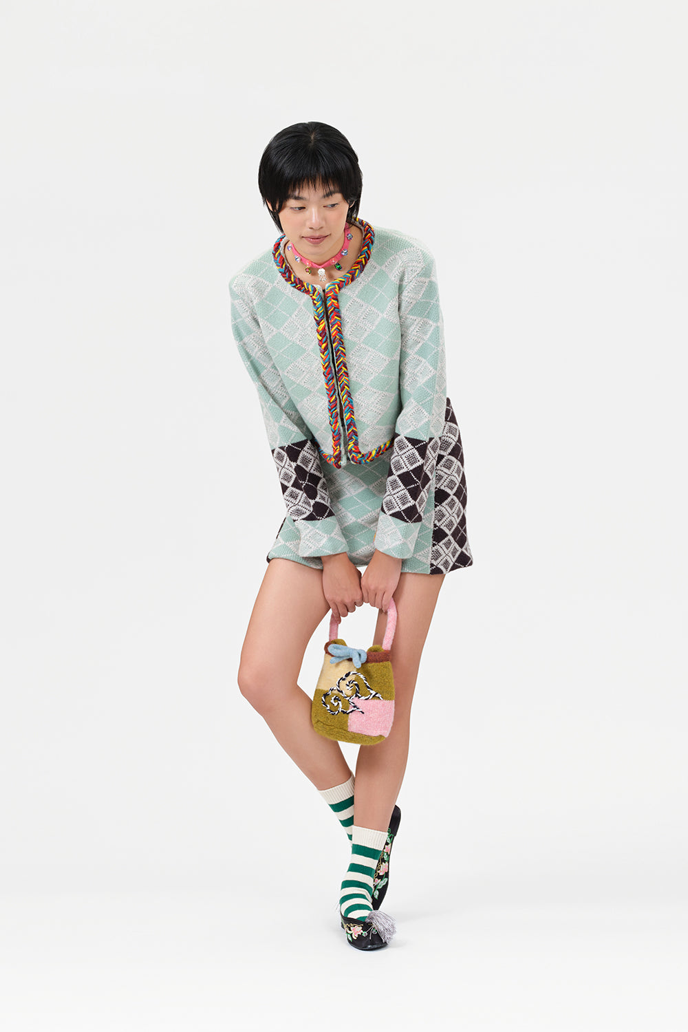 Argyle Braided Jacket