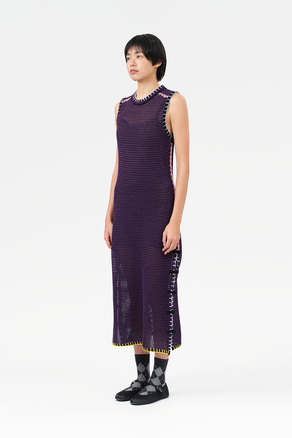 Wool Honey Sleeveless Cheongsam Dress