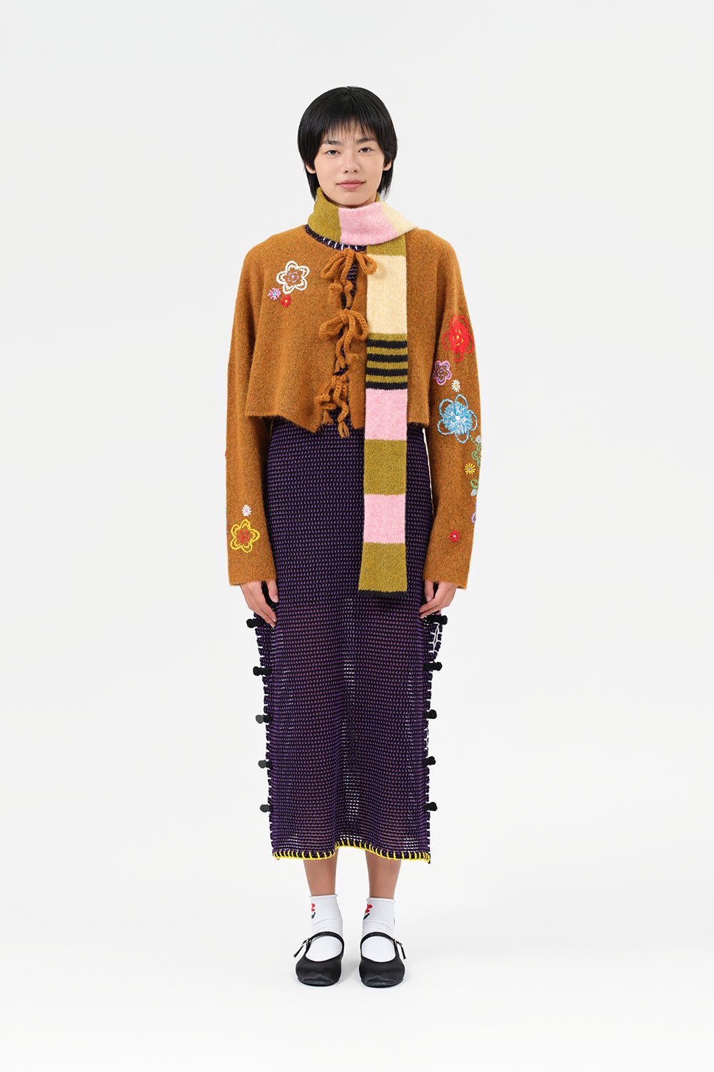 Wool Honey Sleeveless Cheongsam Dress
