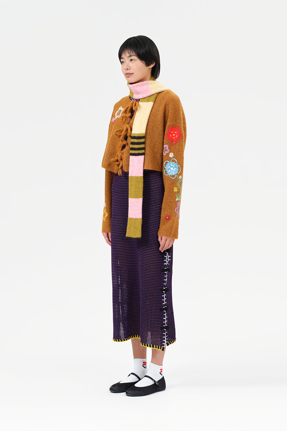 Wool Honey Sleeveless Cheongsam Dress