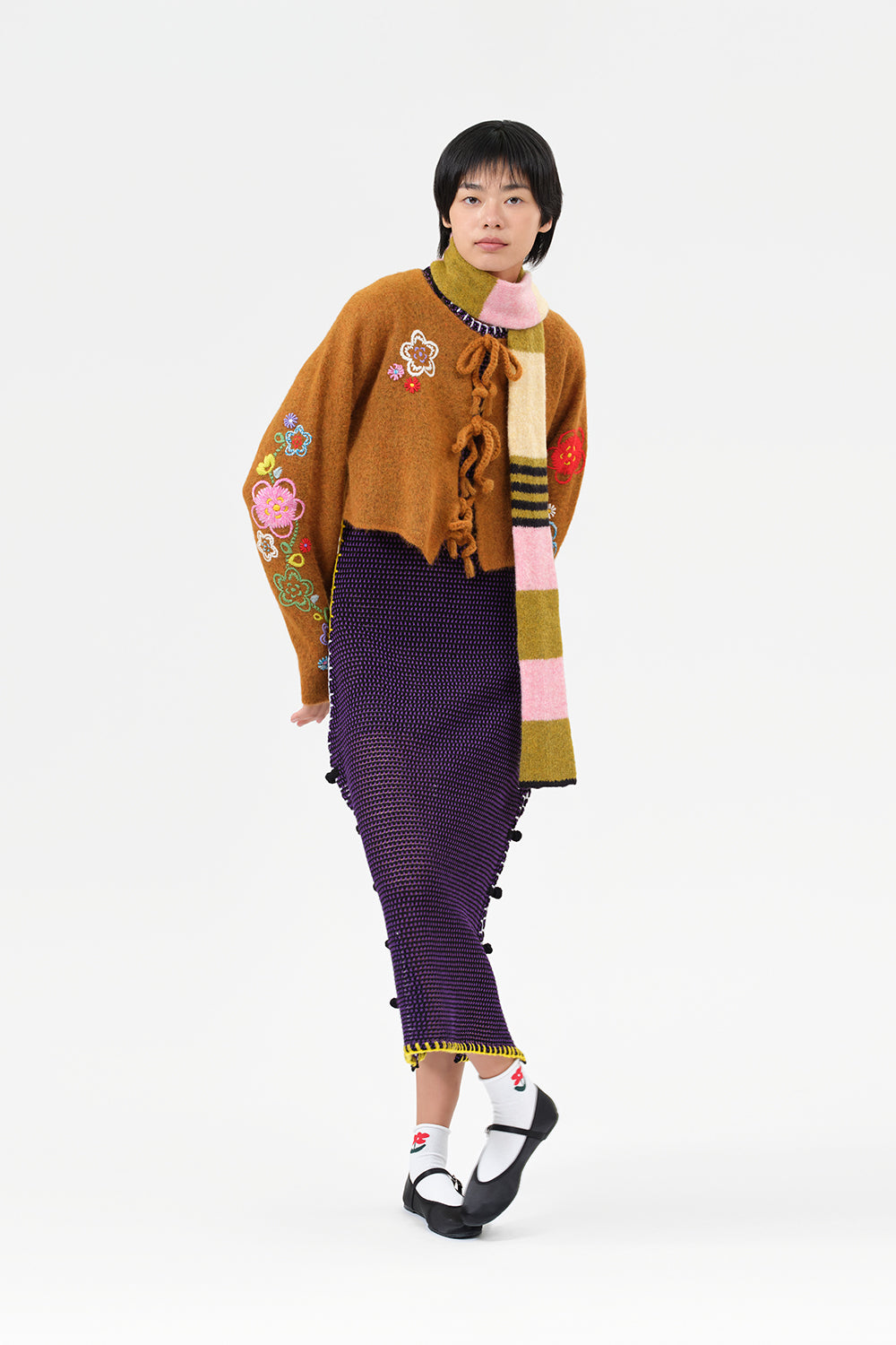 Fafa Alpaca Braided Tie Cardigan