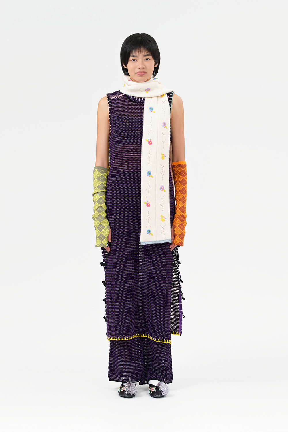 Wool Honey Sleeveless Cheongsam Dress
