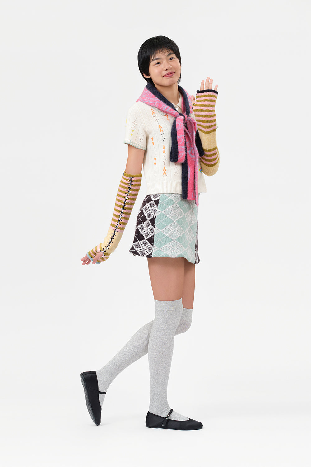 Argyle Mini Skirt
