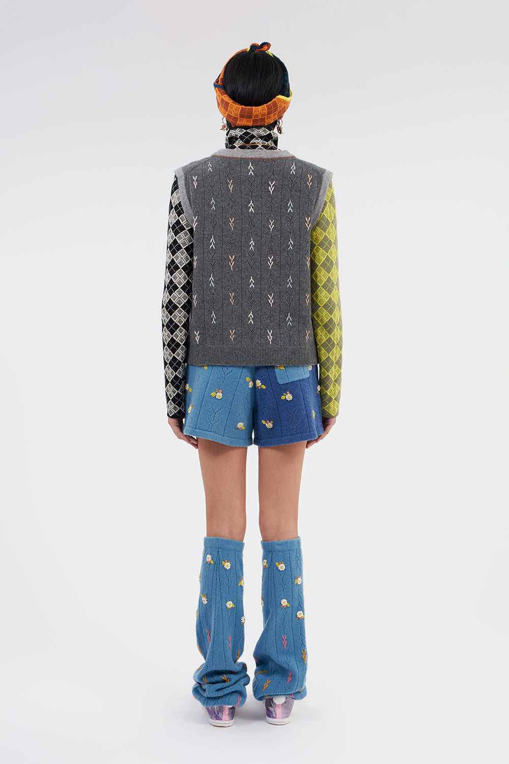 Argyle Turtleneck Pullover