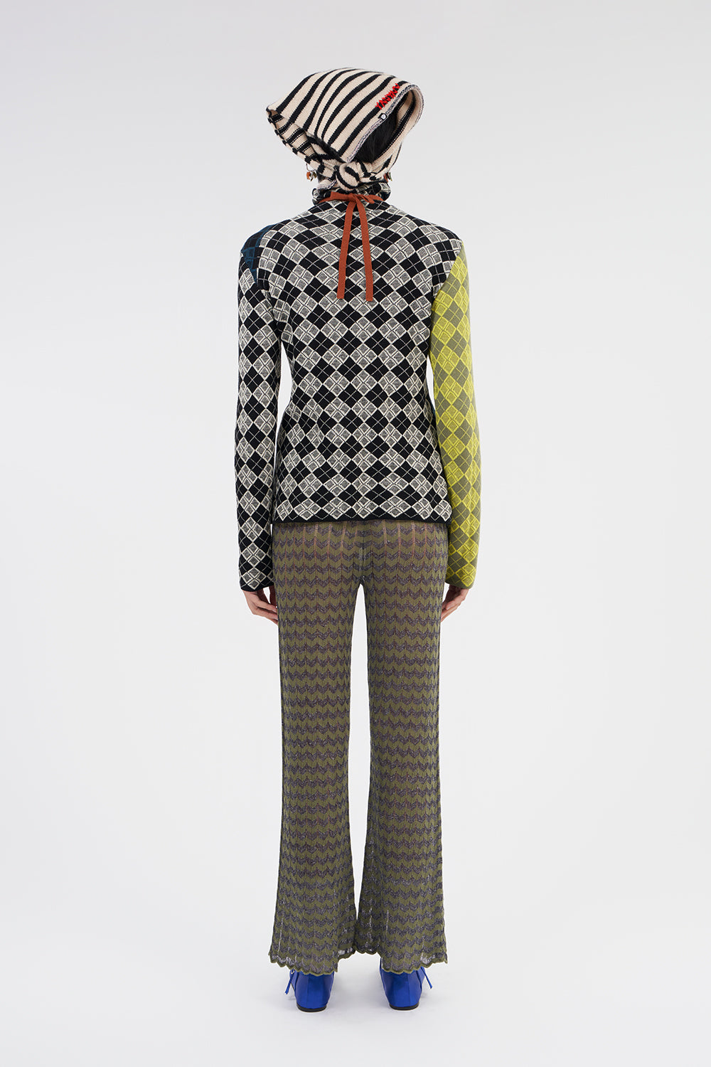 Argyle Turtleneck Pullover