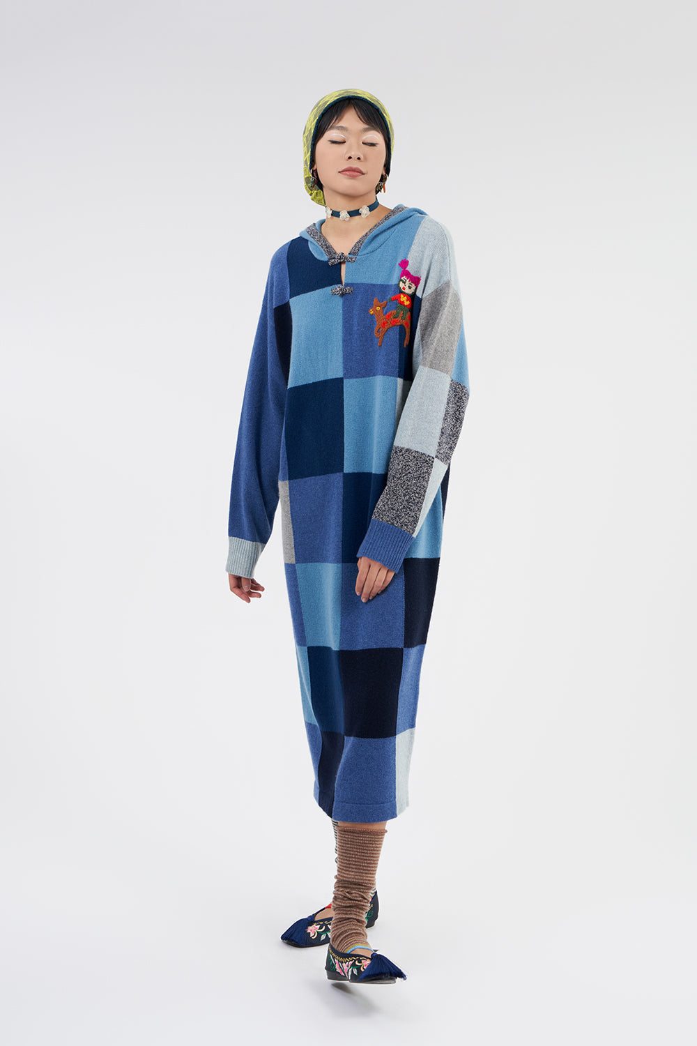 Checked Hoody Dress