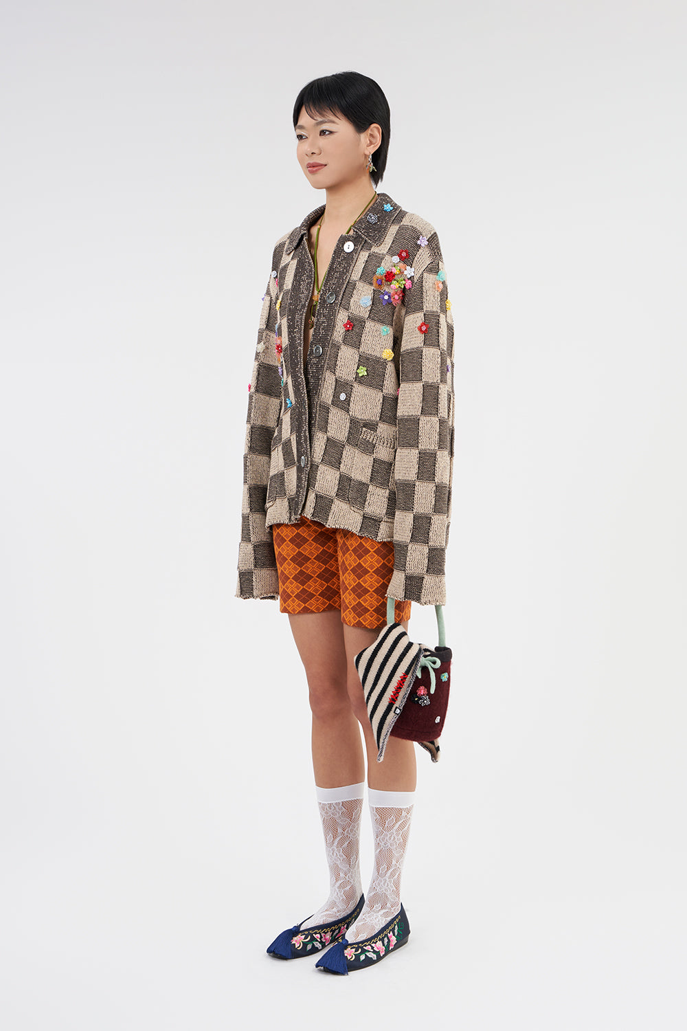 Fireworks Check Oversized Work Jacket