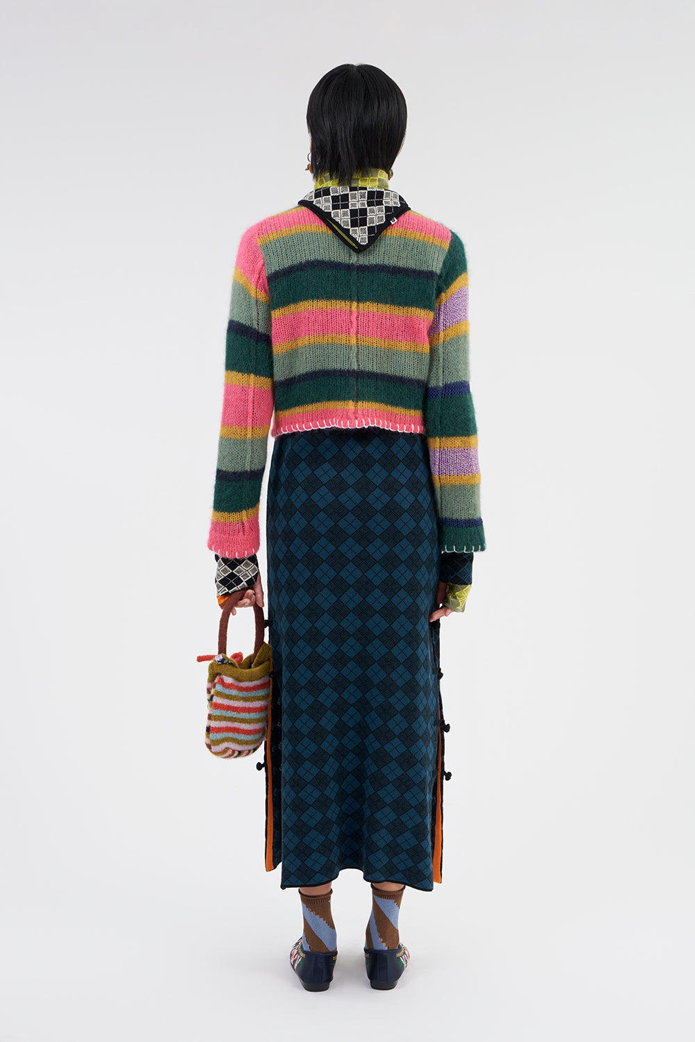 Alpaca Stripe Cardigan