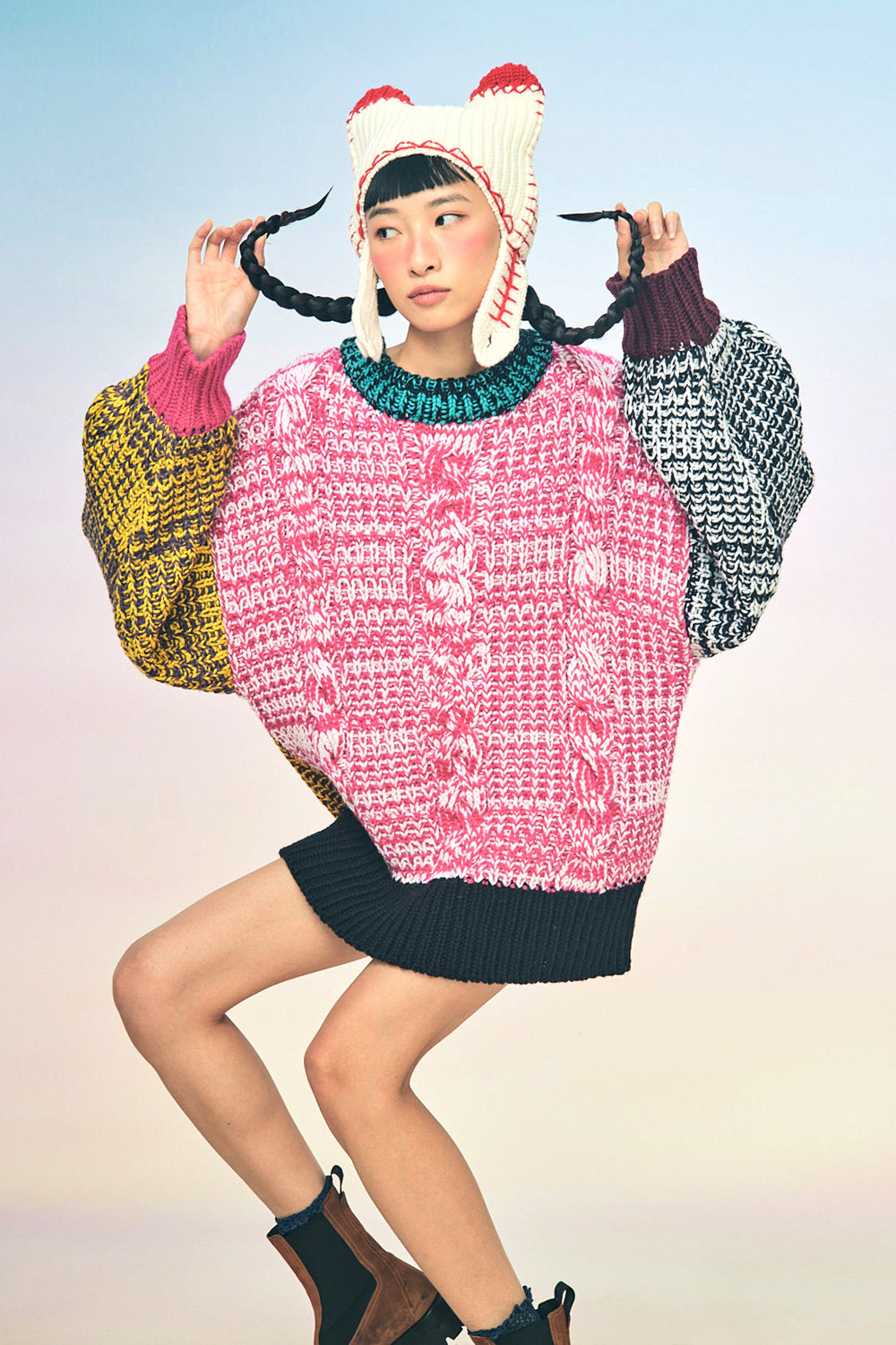 Bo Chunky Oversized Cable Pullover