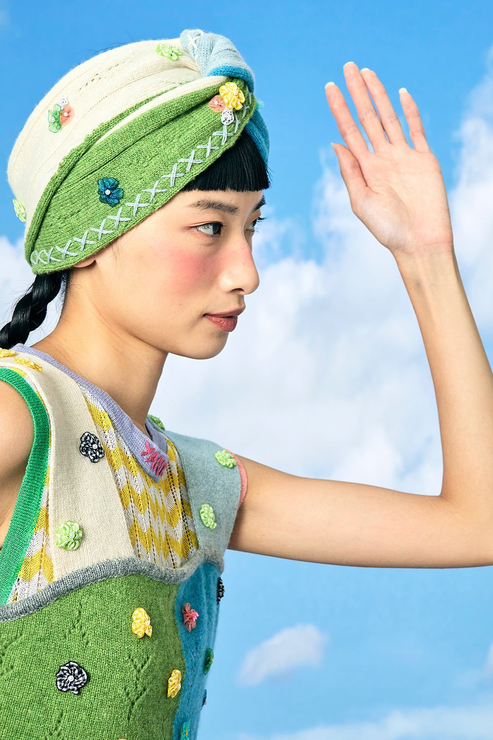 Checked Twist Headband