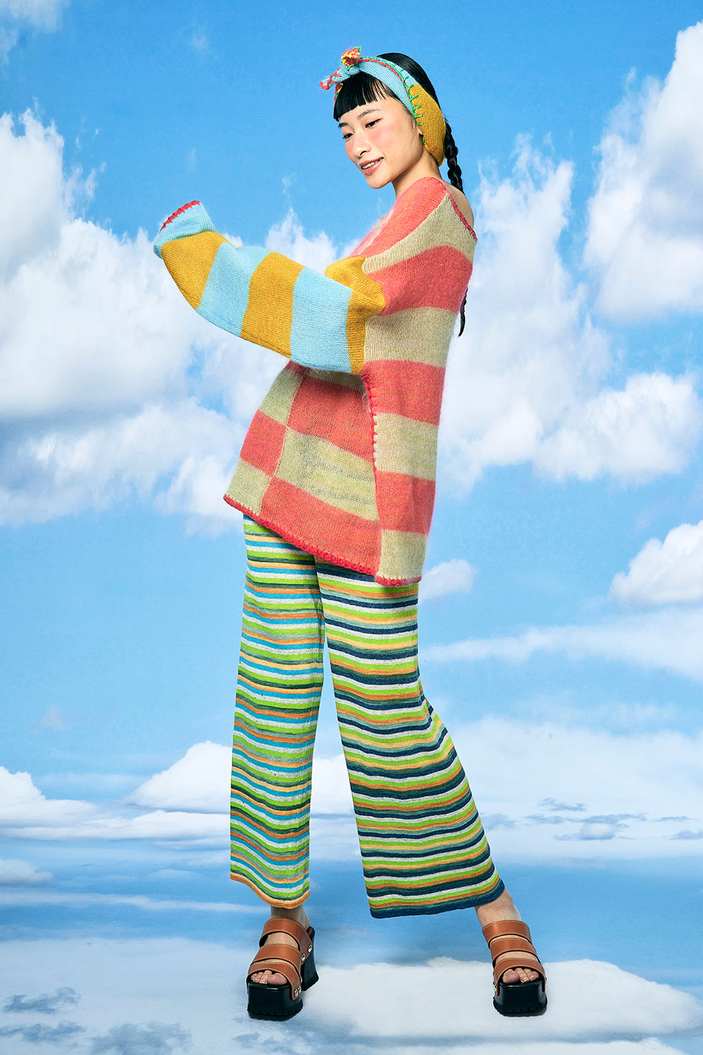 Momo Stripe Oversized Pullover
