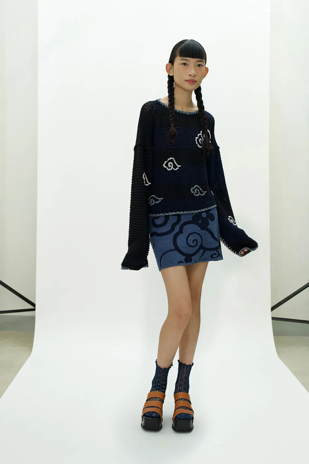 Raincloud Stripe Oversized Pullover