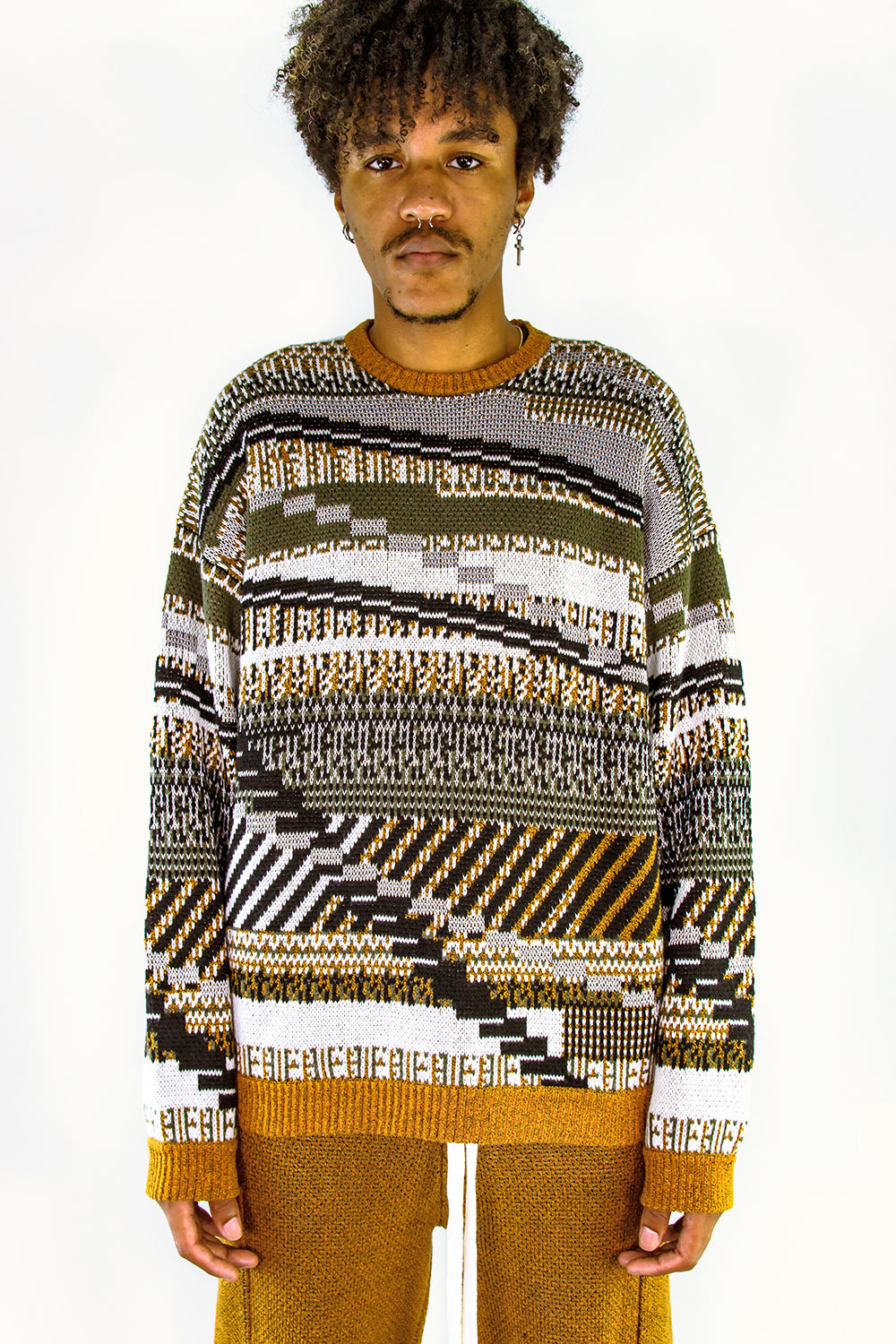 TKCXYY GLITCH-isle Tweed Pullover