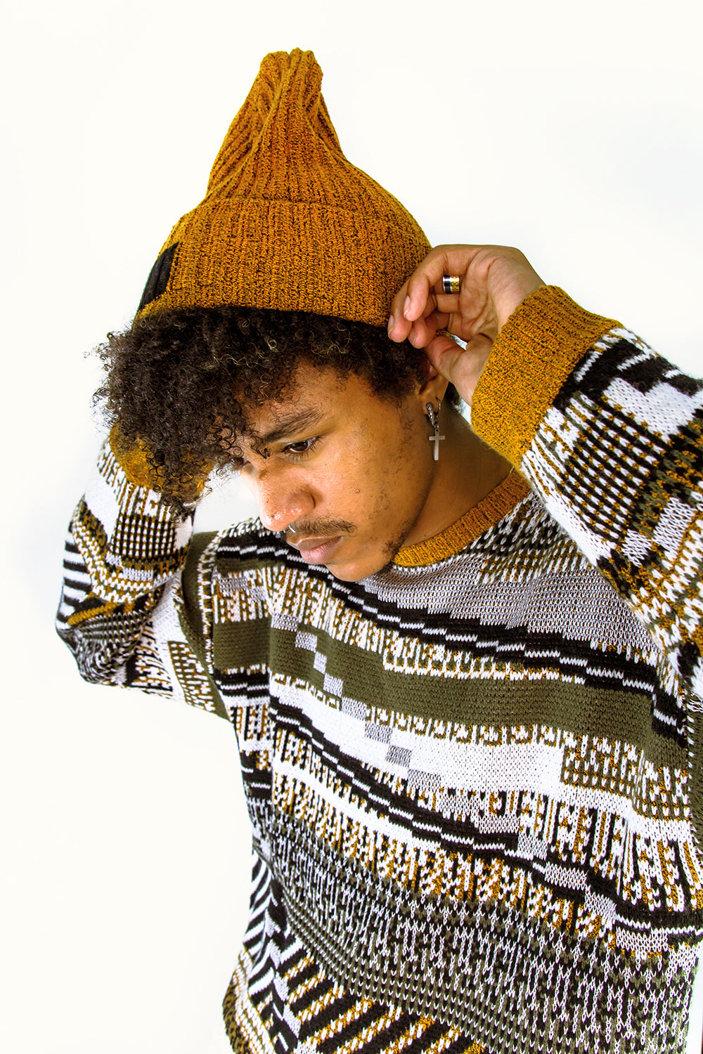 TKCXYY GLITCH-isle Tweed Pullover