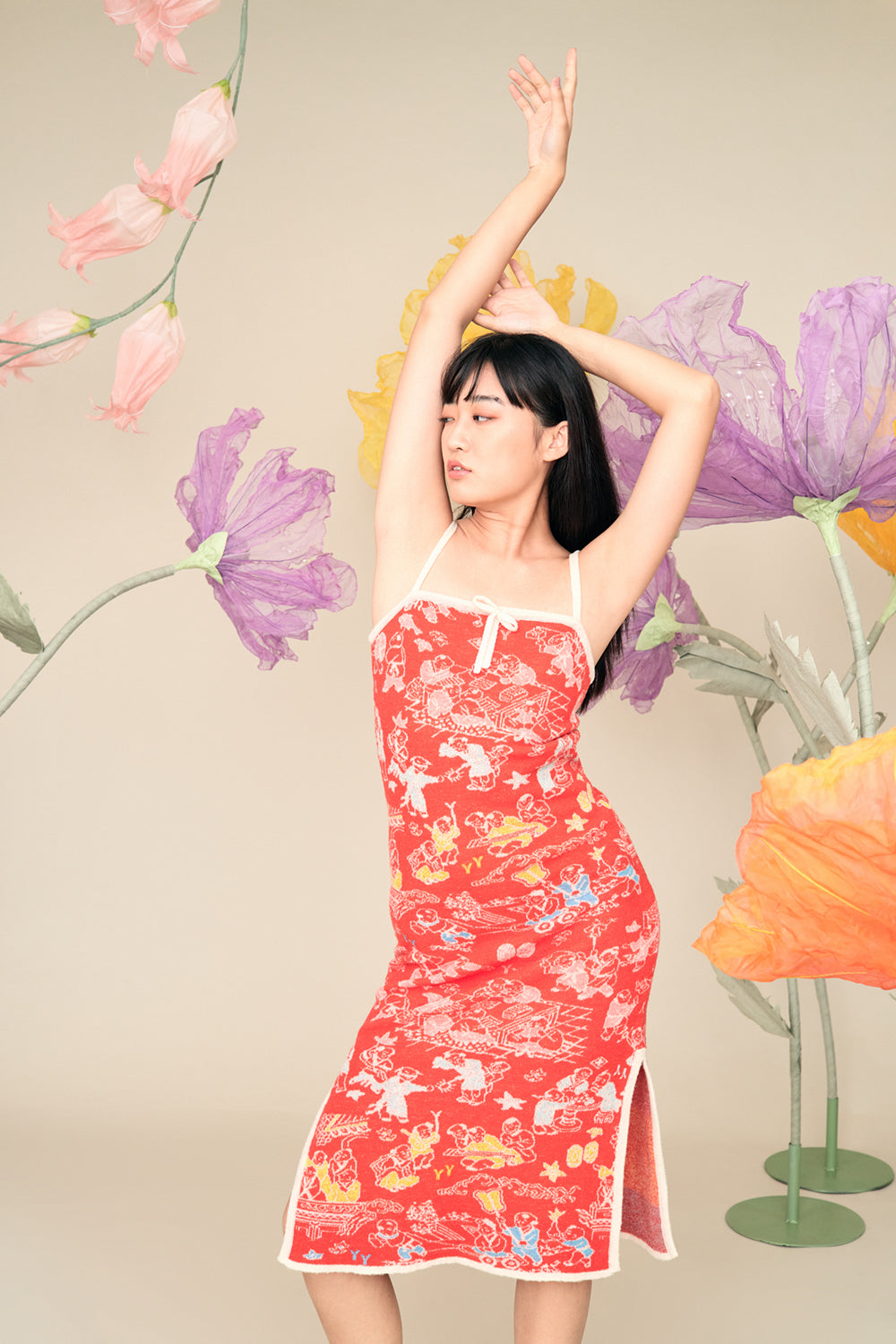 Laza Midi Slip Dress