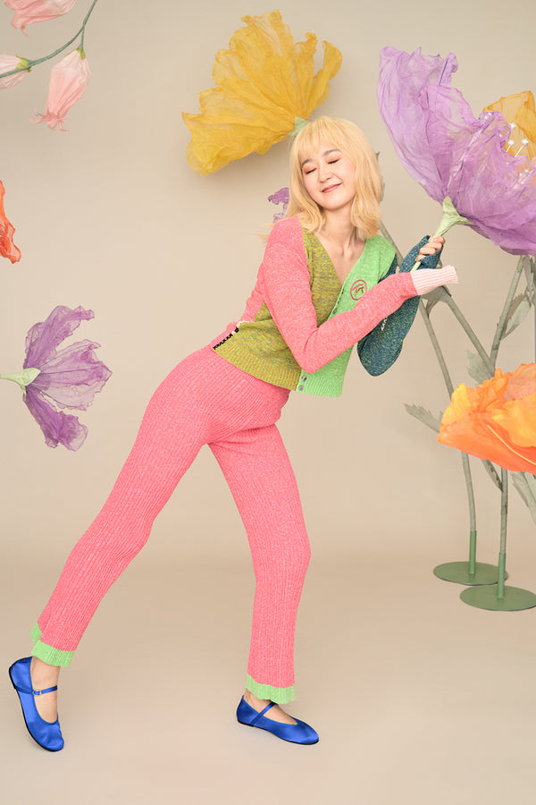 Romy Tweed Rib Pant in 2 Colorways~ Fuchsia💖 and Kelp🌌~