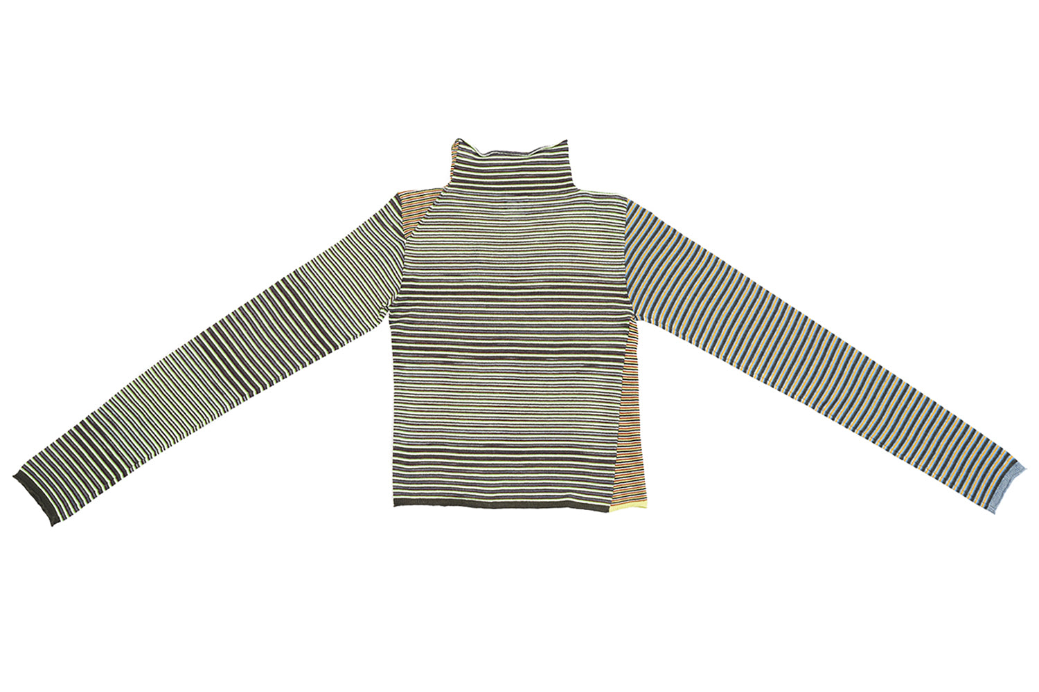 Cotton Microstripe Turtleneck